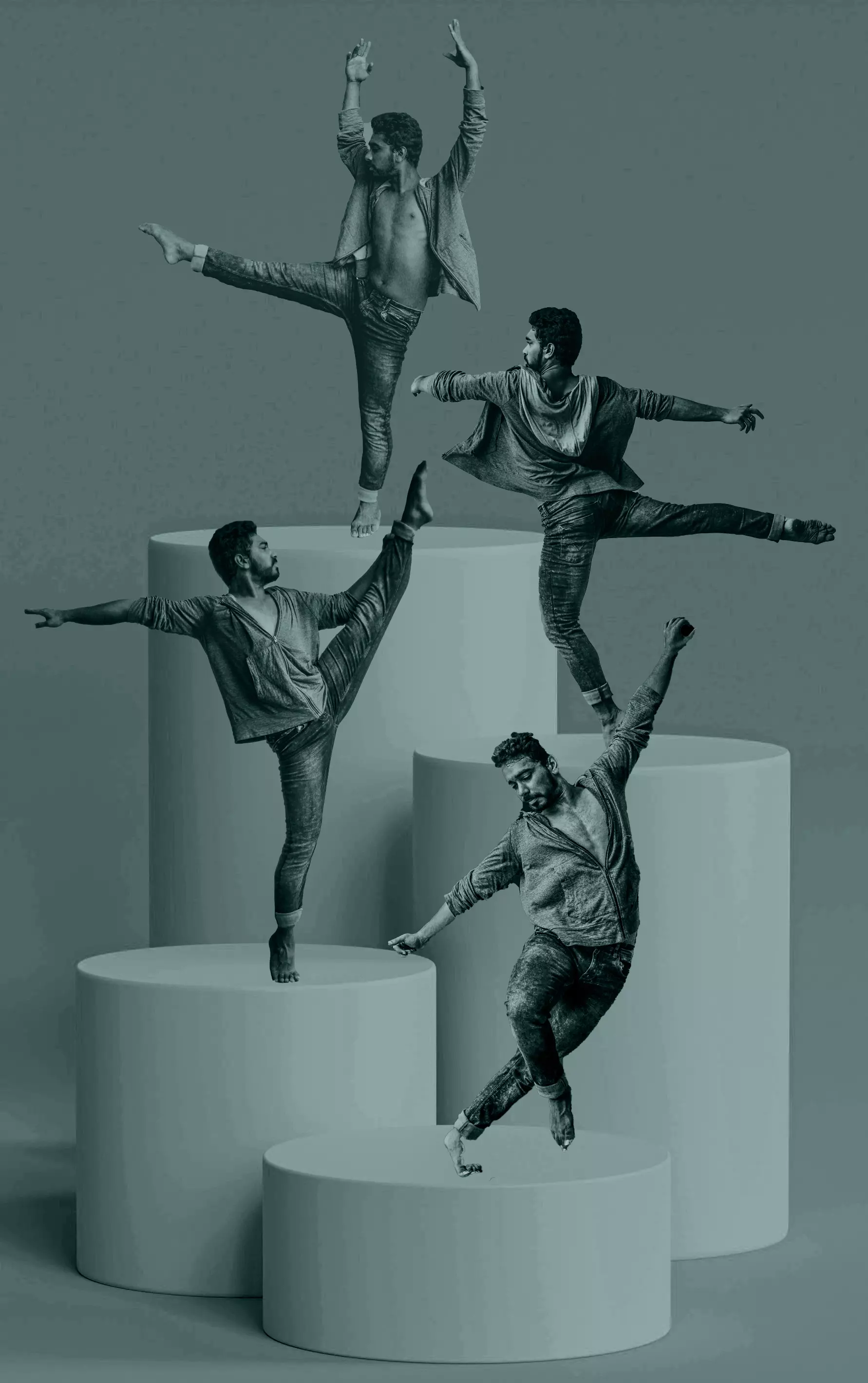 dancer dancing on platforms