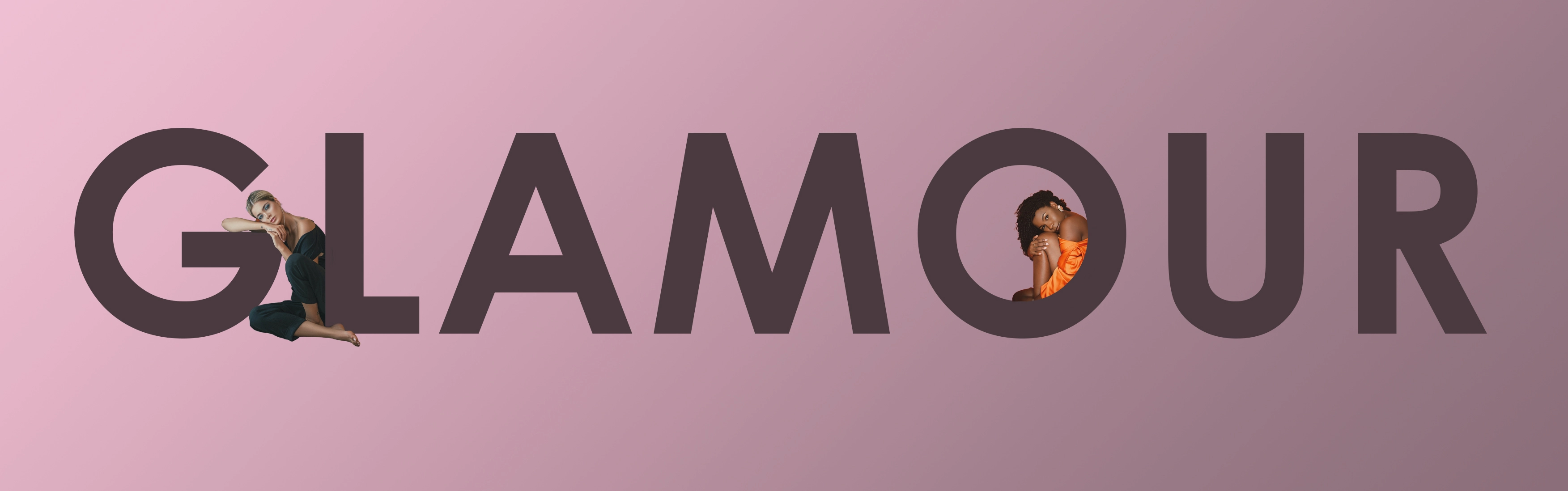 women posing on glamour logo