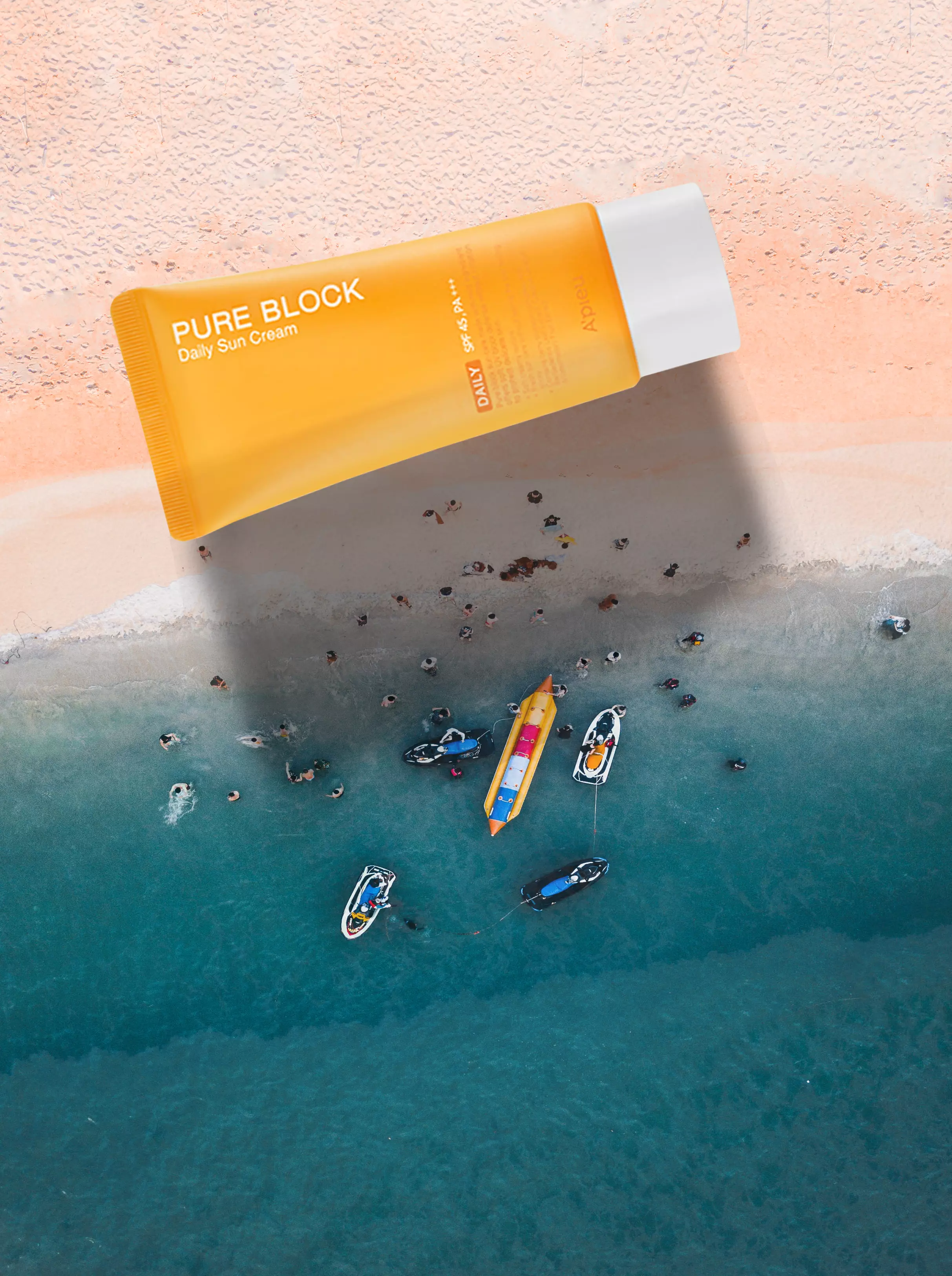 massive sunblock blocking the sun from boats